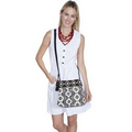 Black & White Cross Body Handbag With Geometric Aztec Print